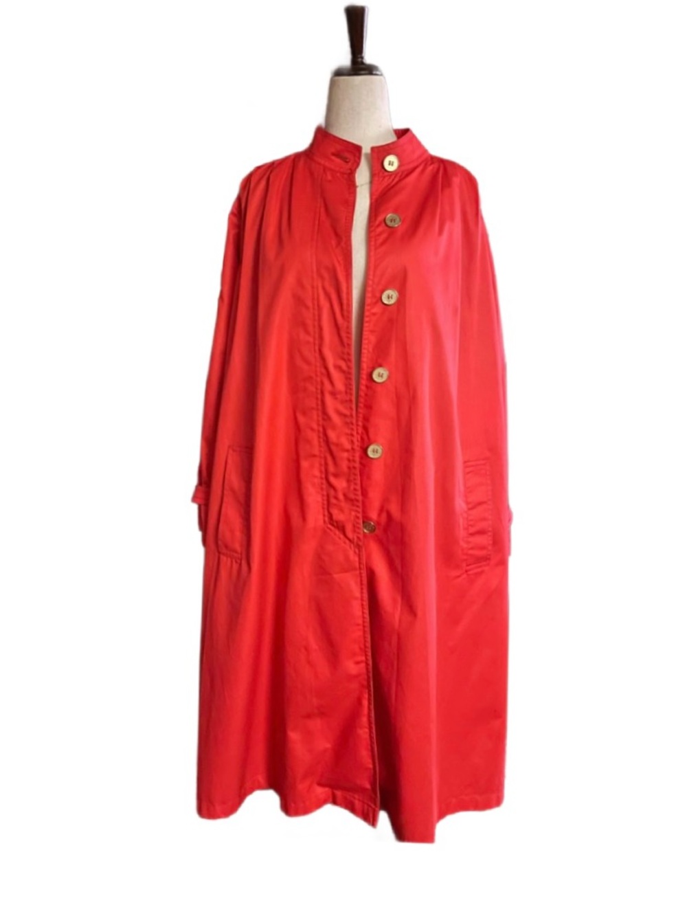 Zanobetti Firenze ~ Women’s X-Large ~ Vintage ~ Italy ~ Red ~ Trench Coat - Picture 2 of 16
